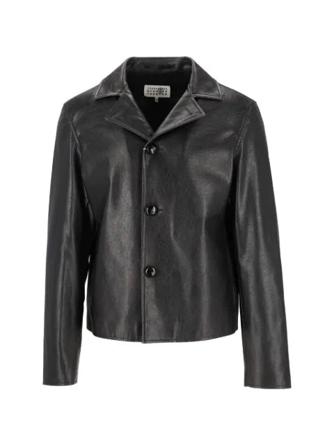 MM6 Maison Margiela button-up notched-lapel biker jacket