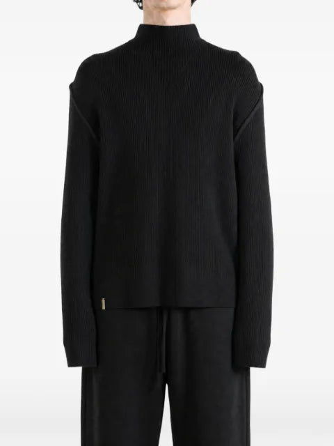 PUMA ribbed cut-out sweater