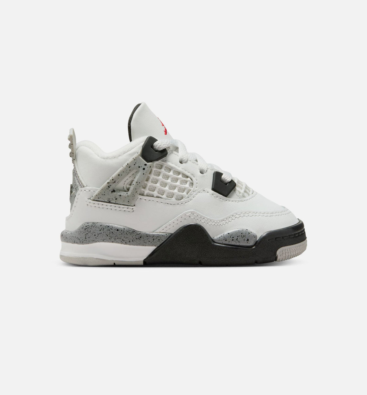 Air Jordan 4 Retro White Cement Baby & Toddler Sneakers - Summit White / Fire Red / Cement Grey / Black