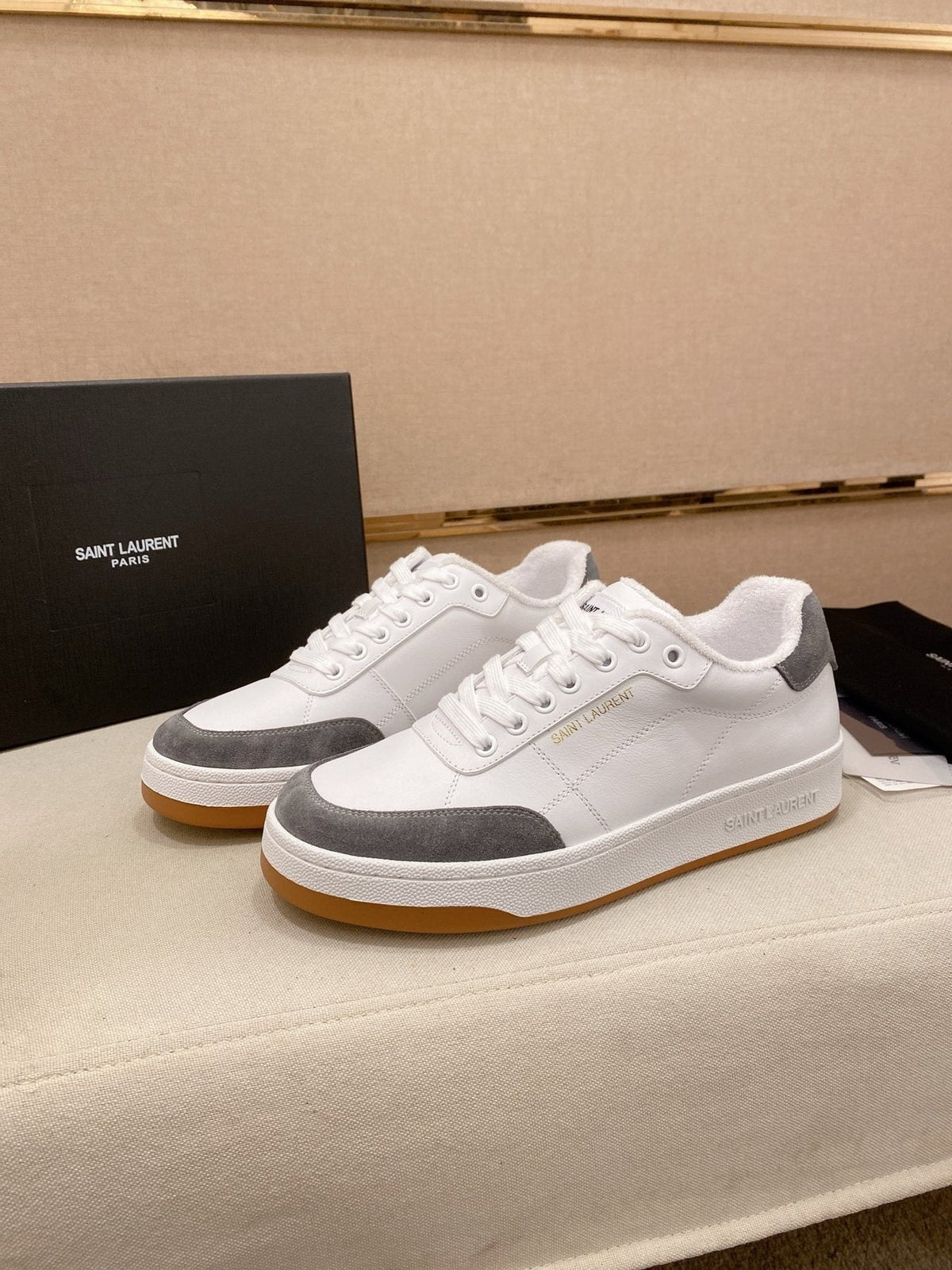 Saint Laurent Perforated Low-Top Sneakers - Perforated Side Panels
