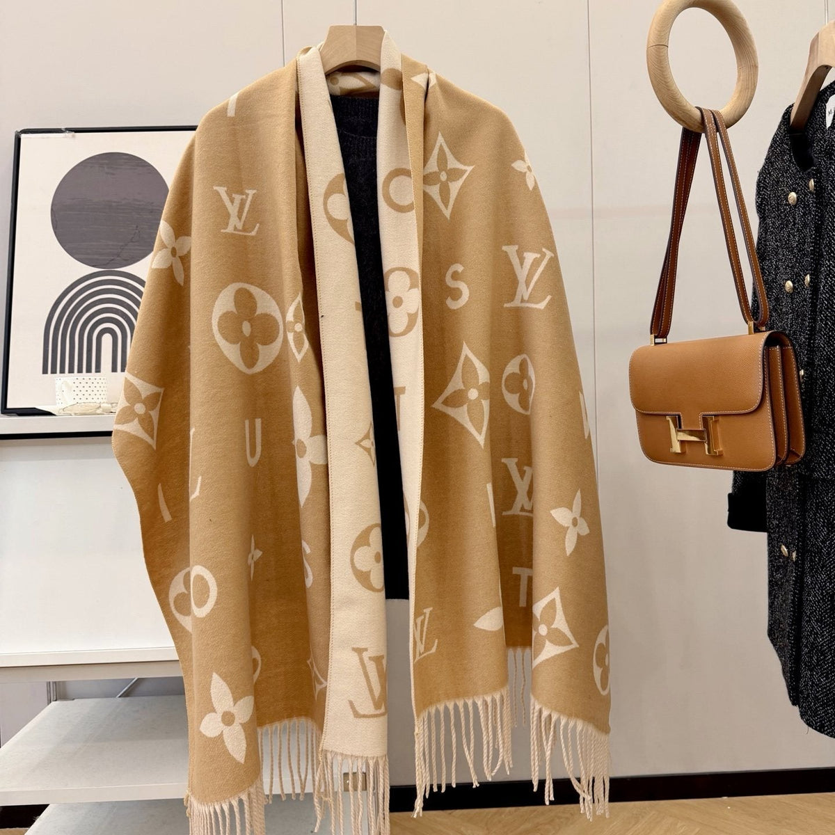 Louis Vuitton Monogram Fringe Scarf